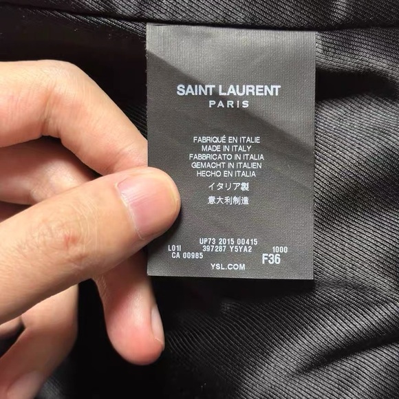 Authentic Saint Laurent Black Leather Moto Jacket - Picture 7 of 8